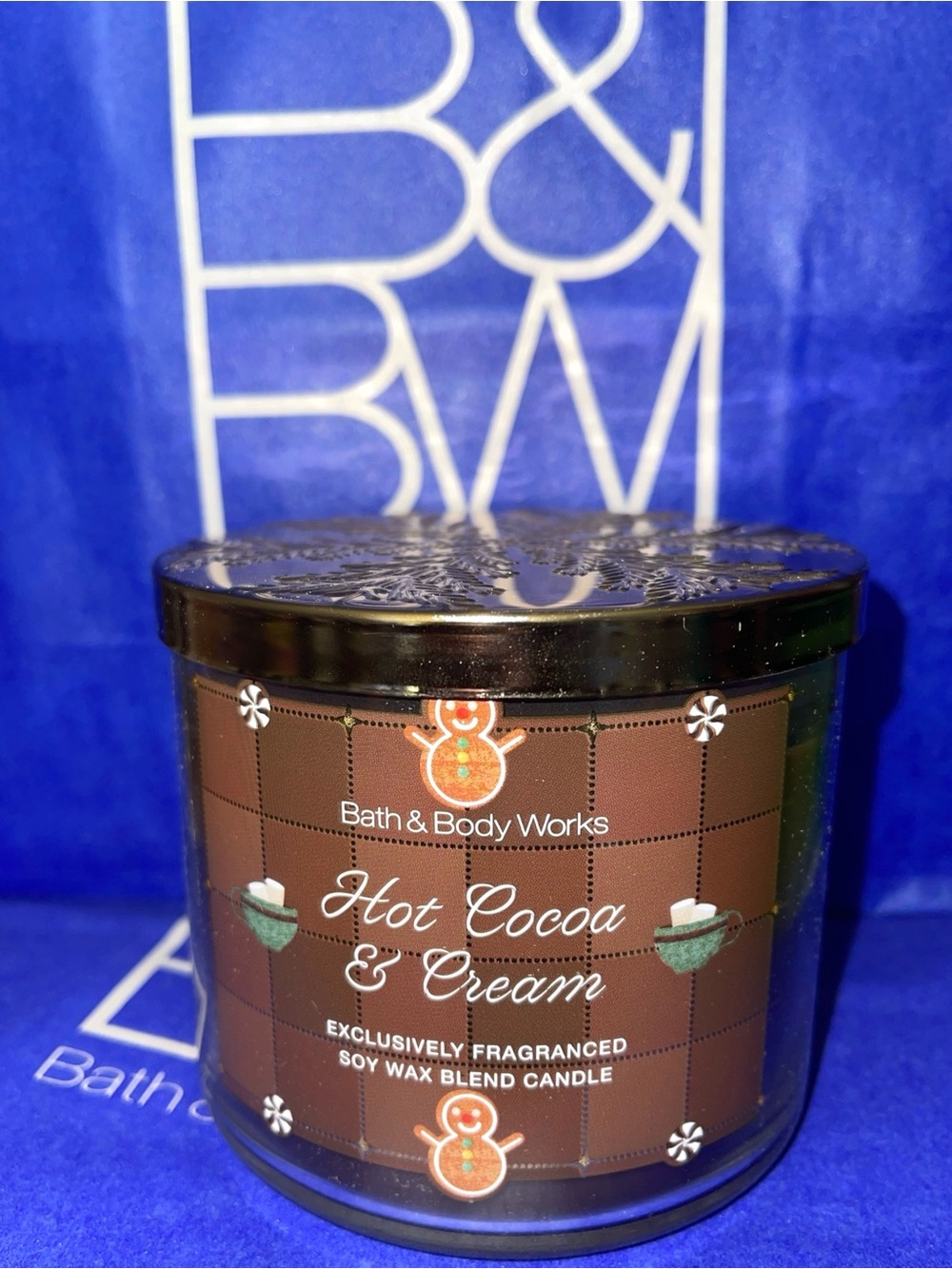 BATH & BODY WORKS HOT COCOA & CREAM 3 WICK CANDLE